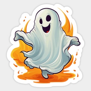 Funny Halloween Phantom Sticker